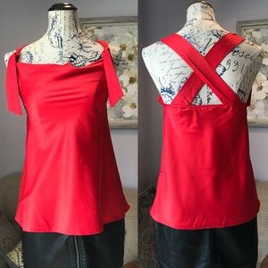 Soft and silky tank top, cross back